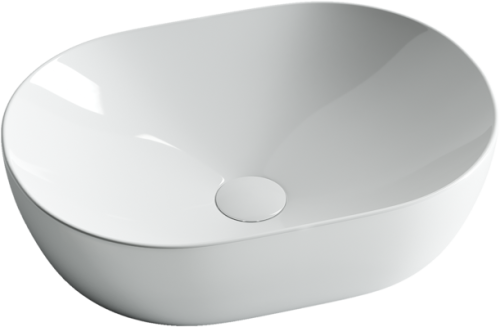 Раковина из сантехнического фарфора Ceramica Nova ELEMENT CN5010 50х40 накладная цвет белый без отверстий под смеситель - фото 2