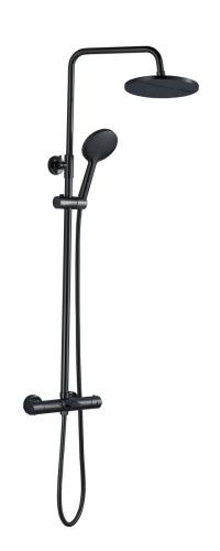 Душевая стойка BOCH MANN OGLIO B TS BM9649 настенная цвет черный с термостатом - фото 2