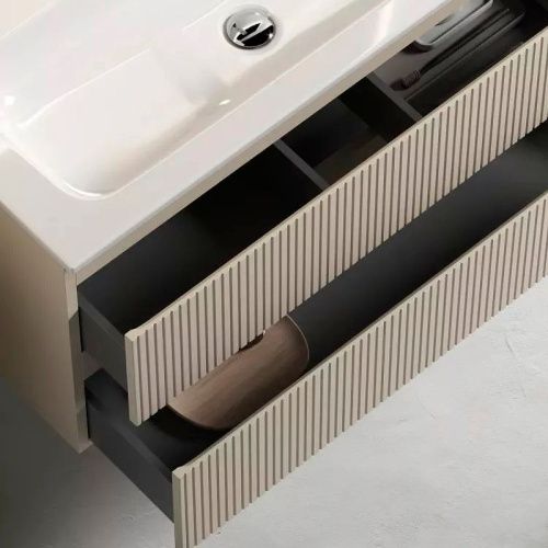 Тумба под раковину Sancos SNOB T SNT100CE 100х40 подвесная цвет бежевый - фото 2