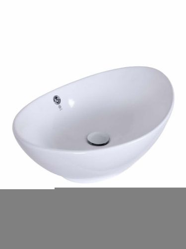 Раковина из сантехнического фарфора Orange B08-585w 60х40 накладная цвет белый - фото 4