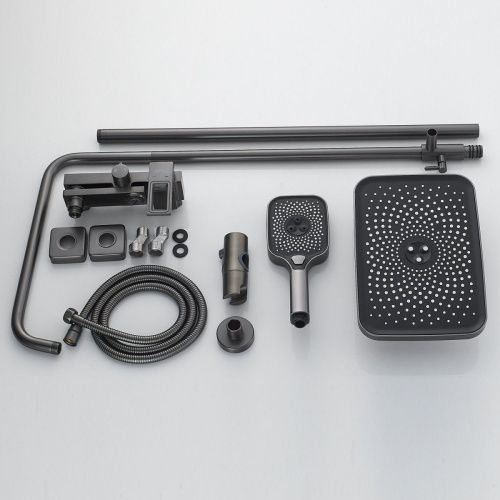 Душевая стойка Raffine F3696T настенная цвет оружейная сталь - фото 4