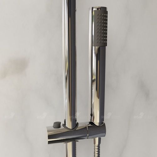 Душевая стойка RGW Shower Panels 21140121-01 настенная цвет хром с термостатом - фото 4