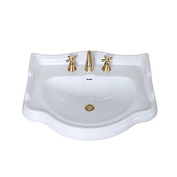 Раковина из сантехнического фарфора Kerasan Retro 104601*3 70х50 подвесная цвет белый 3 отверстия под смеситель