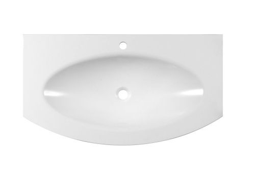 Раковина из искусственного камня Эстет Мальта ФР-00014945 90х50 накладная цвет белый 1 отверстие под смеситель - фото 3