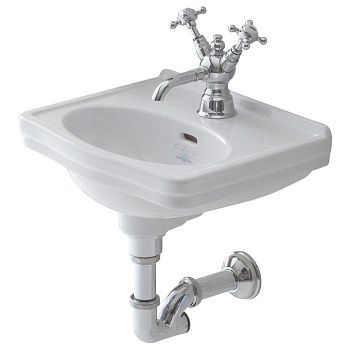 Раковина из сантехнического фаянса Simas Londra LO944bi*1 40х30 подвесная цвет белый 1 отверстие под смеситель