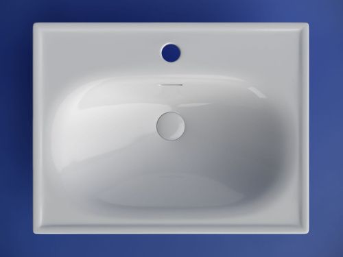 Раковина из сантехнического фарфора Ceramica Nova SABO CN13001 60х50 накладная цвет белый 1 отверстие под смеситель - фото 3