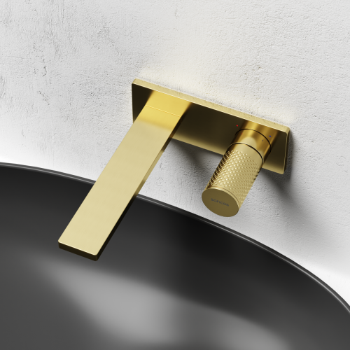 Смеситель для раковины Sancos Nexus SC9013BG встраиваемый в стену золото - фото 4