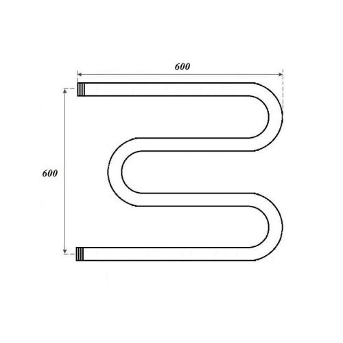 Полотенцесушитель водяной Point М-образный PN37666 60х65 хром - фото 2