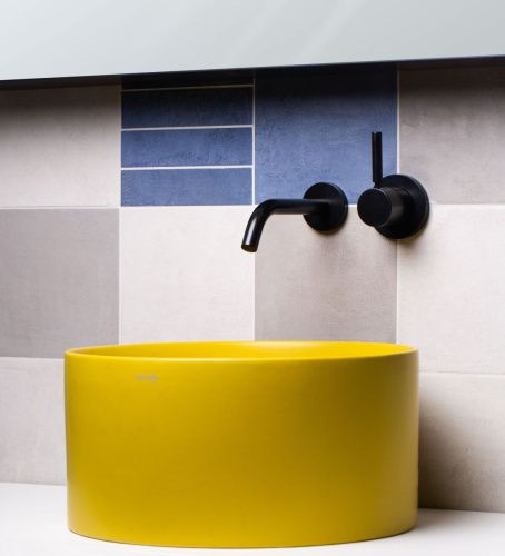 Раковина из сантехнического фарфора Galassia Core 7306OC 40х40 накладная цвет желтый - фото 2