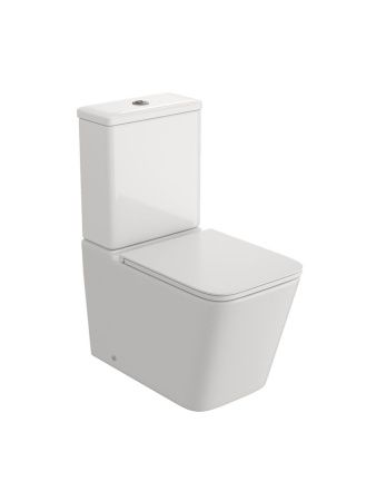 Унитаз напольный с бачком Teymi Helmi T40327 белый с сиденьем микролифт безободковый каскадный смыв