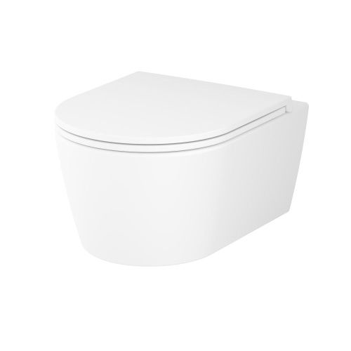 Унитаз подвесной Am.Pm Func C8F1700MWSC белый с сиденьем микролифт безободковый каскадный смыв - фото 2