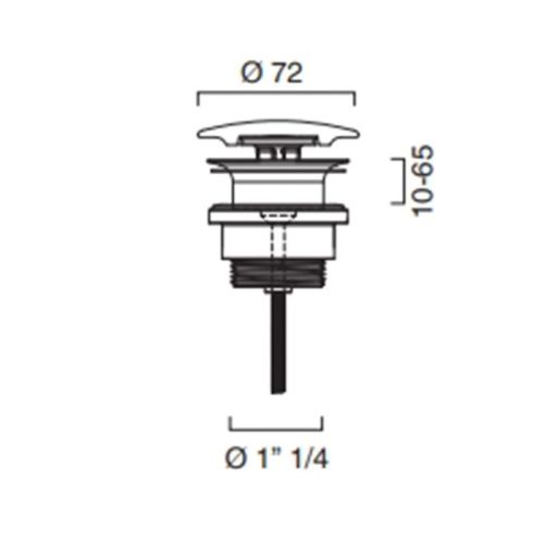Донный клапан для раковины Catalano 9050500021/9050600021 хром - фото 2
