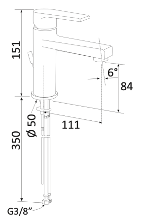 Смеситель Mariani Artic A00380AT60 на раковину хром