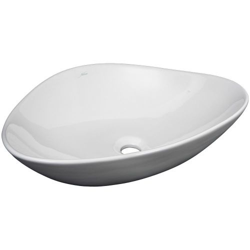 Раковина из сантехнического фарфора Melana 320366-805 50х40 накладная цвет белый без отверстий под смеситель - фото 4