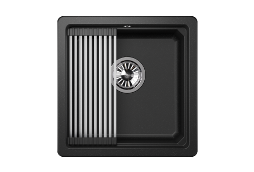 Кухонная мойка Granula Kitchen Space 4501U, ЧЁРНЫЙ 45х45 цвет черный поверхность матовая - фото 2