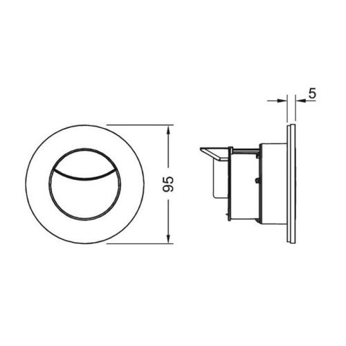Клавиша смыва пневматическая Tece TECEflushpoint 9240982 цвет хром - фото 2