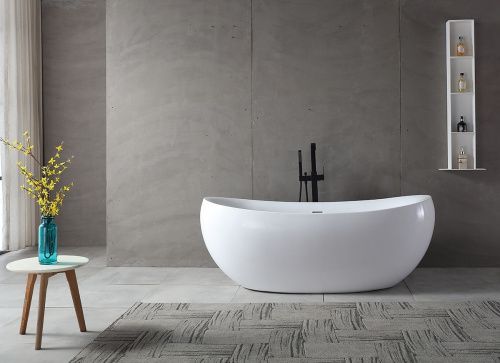 Ванна акриловая Abber AB9236 170х80 отдельностоящая овальная с каркасом - фото 3