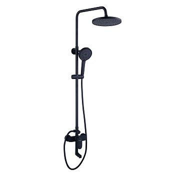 Душевая стойка Bond Circle B01-9188 настенная цвет черный