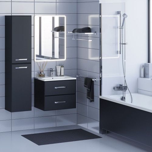 Тумба с раковиной Uperwood Foster 291020534 60х40 цвет черный - фото 2