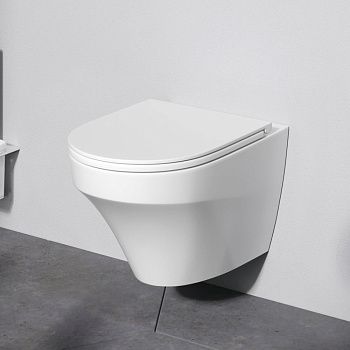 Чаша унитаза подвесная Am.Pm Inspire C501700WH цвет белый без сиденья безободковая душевой смыв