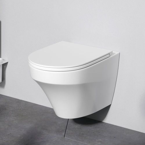 Чаша унитаза подвесная Am.Pm Inspire C501700WH цвет белый без сиденья безободковая душевой смыв