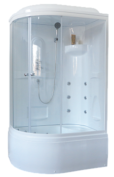 Душевая кабина Royal Bath ВК RB8120BK2-T-R 120х80 асимметричная с крышей ориентация правая