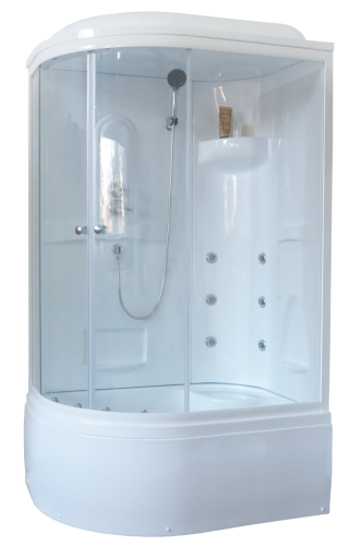 Душевая кабина Royal Bath ВК RB8120BK2-T-R 120х80 асимметричная с крышей ориентация правая