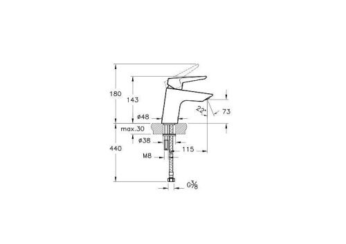 Смеситель Vitra Solid S A42440EXP на раковину хром - фото 3