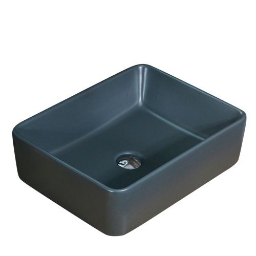 Раковина из сантехнического фарфора Melana 320324MDG-805 50х40 накладная цвет серый без отверстий под смеситель - фото 2