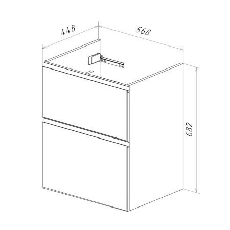 Тумба под раковину LeMark Veon LM01V60T 60х40 напольная цвет белый