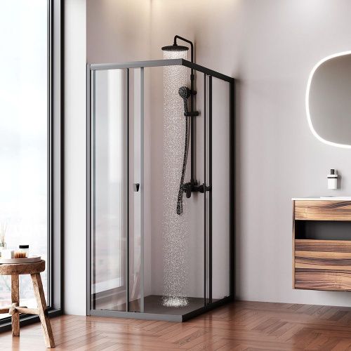 Душевой уголок Am.Pm Sunny W87G-403-12080-BT 120х80 стекло прозрачное профиль черный без поддона - фото 3