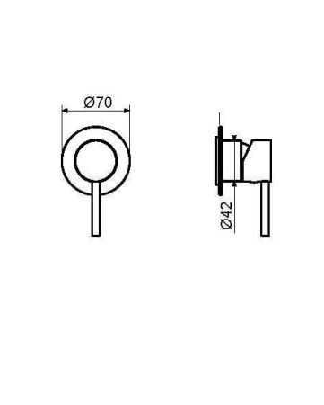 Смеситель для душа Plumberia Selection Ixo XO1111GR встраиваемый в стену графит