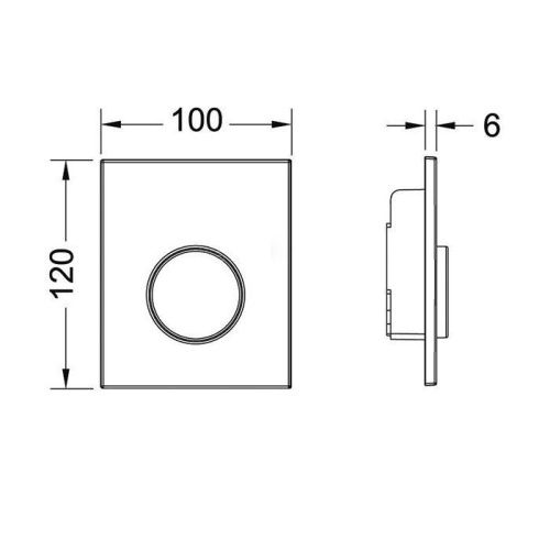 Клавиша смыва механическая Tece TECEloop 9820187 цвет хром - фото 2