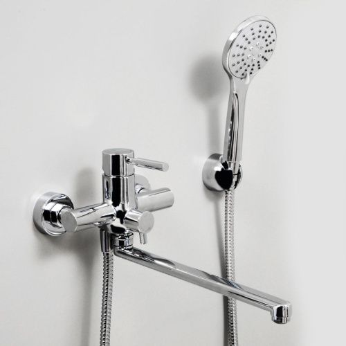 Смеситель для ванны и душа Wasserkraft Main 4100 4102L настенный хром - фото 2