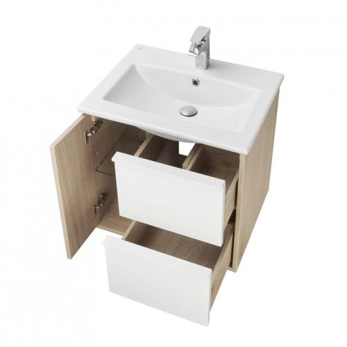 Тумба под раковину Aquaton Бостон 1A252501BN010 60х50 подвесная цвет коричневый - фото 3