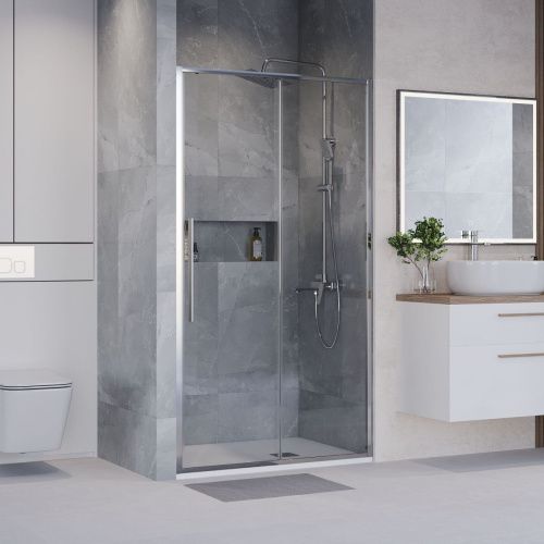 Душевая дверь Niagara Nova NG-64-11A 110х195 стекло прозрачное профиль хром - фото 3