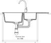 Кухонная мойка Granfest Practik P-980KL графит 100х50 цвет серый поверхность матовая