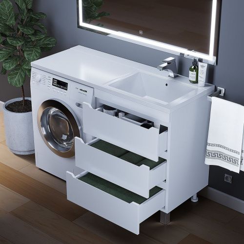 Тумба под раковину Uperwood Tanos 291020258 60х50 напольная цвет белый - фото 5