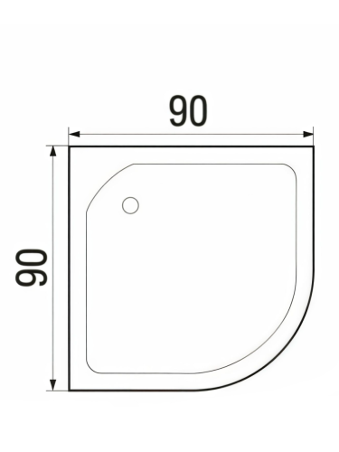 Душевая кабина River AMUR 10000001439 90х90 четверть круга с крышей ориентация универсальная - фото 3