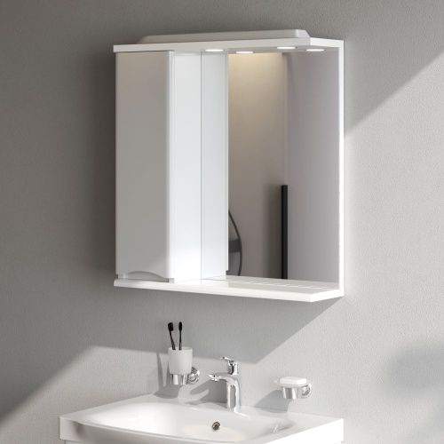 Зеркало-шкаф Am.Pm Like M80MPL0651WG 70х80 подвесной цвет белый - фото 4