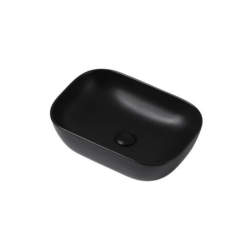 Раковина керамическая Abber RECHTECK AC2200MB 50х30 накладная цвет черный без отверстий под смеситель - фото 3