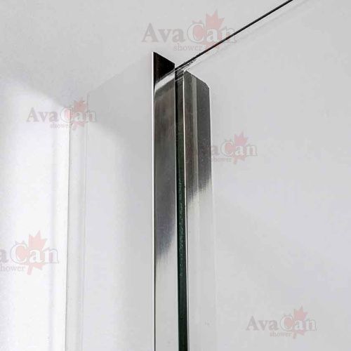 Душевая перегородка AvaCan LC110 110х200 стекло с рисунком профиль хром - фото 5