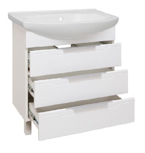 Тумба под раковину Runo Верона 00000001145 60х30 напольная цвет белый - фото 2