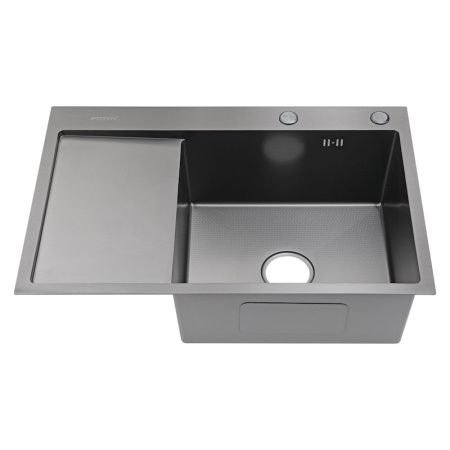 Кухонная мойка Fmark FSC6550Q-R 65х50 цвет серый поверхность матовая