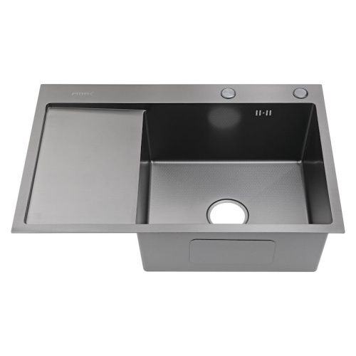 Кухонная мойка Fmark FSC6550Q-R 65х50 цвет серый поверхность матовая - фото 2