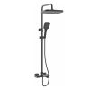 Душевая стойка Rose R1896H-6 настенная цвет черный с термостатом