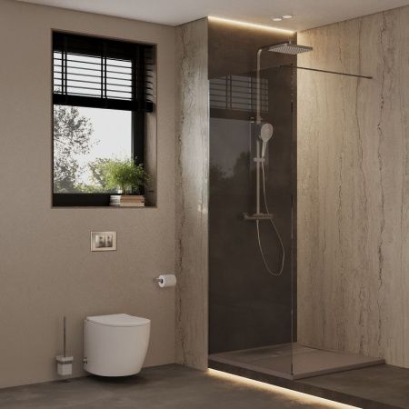 Душевой поддон из искусственного камня Allen Brau Infinity 8.21002-PGM 120х80 серый без каркаса