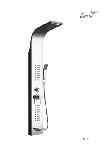 Душевая панель Cerutti SPA CT10403 настенная цвет хром - фото 2