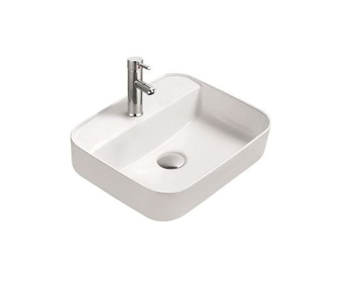 Раковина из сантехнического фарфора Aquatek ВЕГА AQ5506-00 50х40 накладная цвет белый 1 отверстие под смеситель