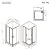 Душевой уголок Am.Pm Gem W90G-403-8080-BT 80х80 стекло прозрачное профиль черный без поддона